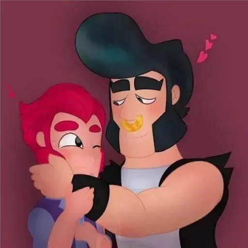 Стикер из набора Кольт + Булл | @animebrawl для Телеграм: Статические 👨‍❤️‍💋‍👨