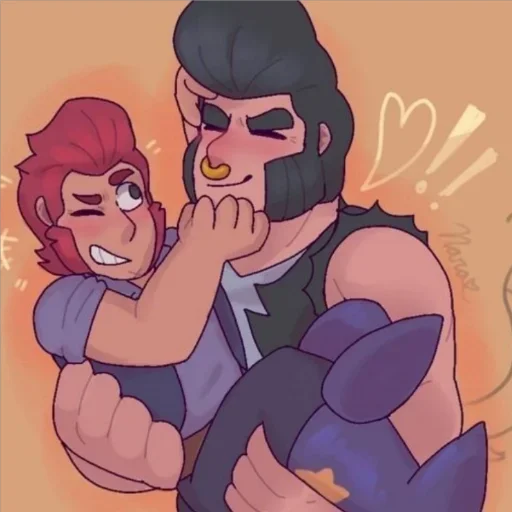 Стикер из набора Кольт + Булл | @animebrawl для Телеграм: Статические 👨‍❤️‍💋‍👨