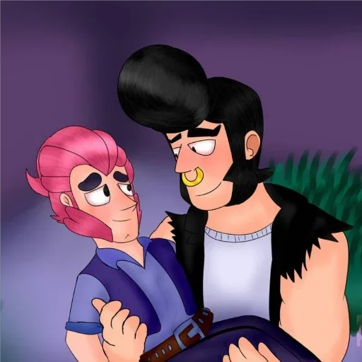 Стикер из набора Кольт + Булл | @animebrawl для Телеграм: Статические 👨‍❤️‍💋‍👨