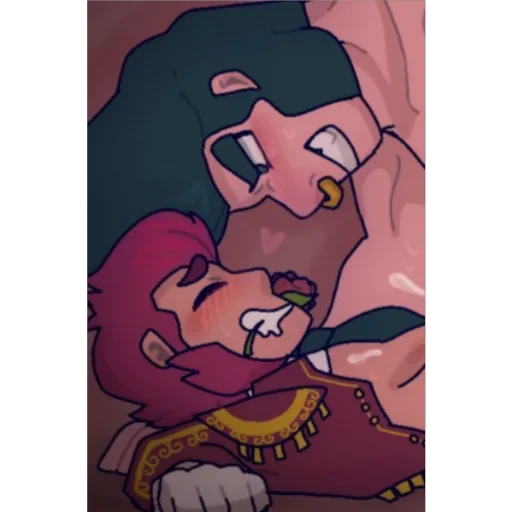 Стикер из набора Кольт + Булл | @animebrawl для Телеграм: Статические 👨‍❤️‍💋‍👨