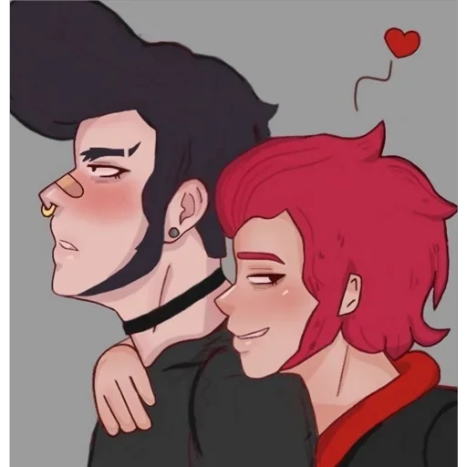 Стикер из набора Кольт + Булл | @animebrawl для Телеграм: Статические 👨‍❤️‍💋‍👨