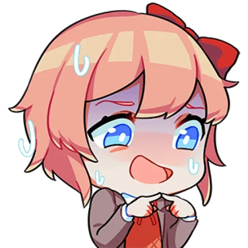 Стикер из набора Doki-Doki Literature Club by @TohruAdachii для Телеграм: Статические 😰