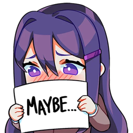 Стикер из набора Doki-Doki Literature Club by @TohruAdachii для Телеграм: Статические 😳