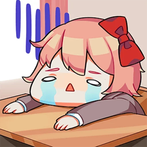 Стикер из набора Doki-Doki Literature Club by @TohruAdachii для Телеграм: Статические 😩