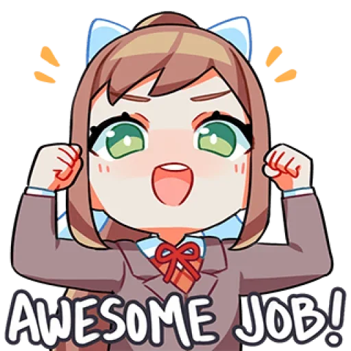 Стикер из набора Doki-Doki Literature Club by @TohruAdachii для Телеграм: Статические 😃