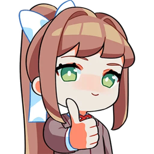 Стикер из набора Doki-Doki Literature Club by @TohruAdachii для Телеграм: Статические 👍