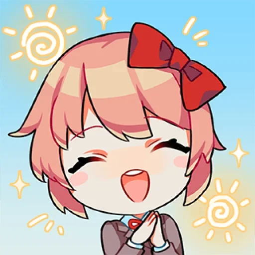 Стикер из набора Doki-Doki Literature Club by @TohruAdachii для Телеграм: Статические 😃