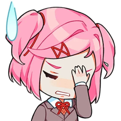 Стикер из набора Doki-Doki Literature Club by @TohruAdachii для Телеграм: Статические 😥