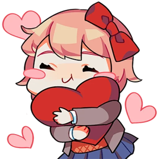 Стикер из набора Doki-Doki Literature Club by @TohruAdachii для Телеграм: Статические ❤️