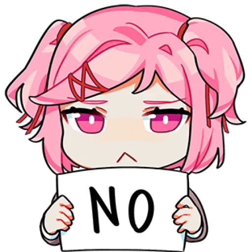 Стикер из набора Doki-Doki Literature Club by @TohruAdachii для Телеграм: Статические 👎