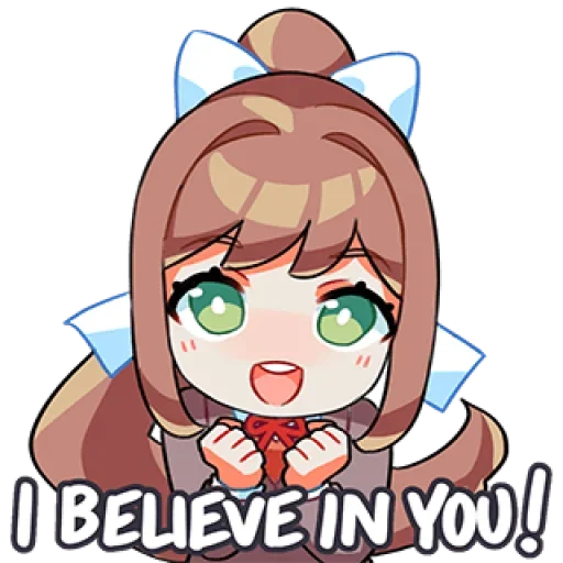 Стикер из набора Doki-Doki Literature Club by @TohruAdachii для Телеграм: Статические 😆
