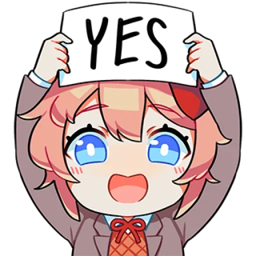 Стикер из набора Doki-Doki Literature Club by @TohruAdachii для Телеграм: Статические 👍