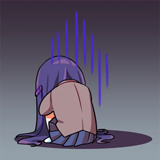 Стикер из набора Doki-Doki Literature Club by @TohruAdachii для Телеграм: Статические 😔