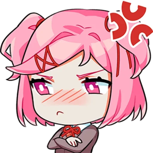 Стикер из набора Doki-Doki Literature Club by @TohruAdachii для Телеграм: Статические 😒