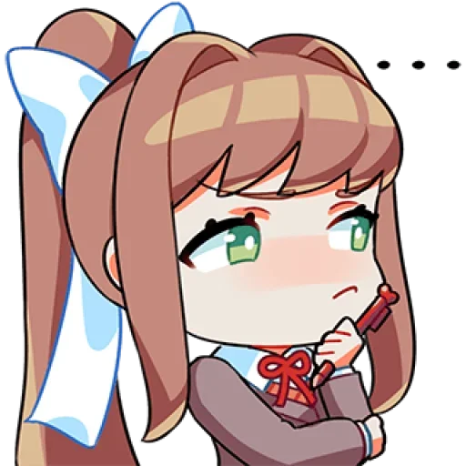 Стикер из набора Doki-Doki Literature Club by @TohruAdachii для Телеграм: Статические 🤔