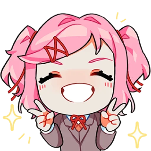 Стикер из набора Doki-Doki Literature Club by @TohruAdachii для Телеграм: Статические 😁