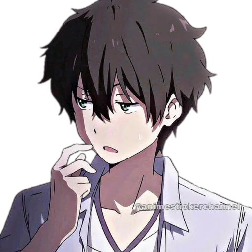 Стикер из набора HOTARO OREKI @animestickerchannel для Телеграм: Статические 😅