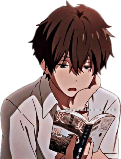 Стикер из набора HOTARO OREKI @animestickerchannel для Телеграм: Статические 😐