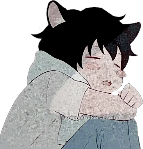 Стикер из набора HOTARO OREKI @animestickerchannel для Телеграм: Статические 😴