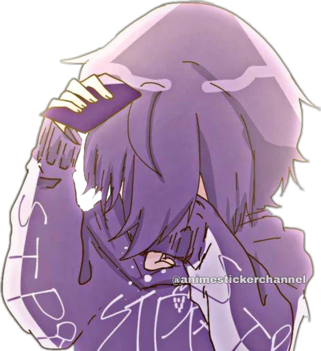 Стикер из набора HOTARO OREKI @animestickerchannel для Телеграм: Статические 😭