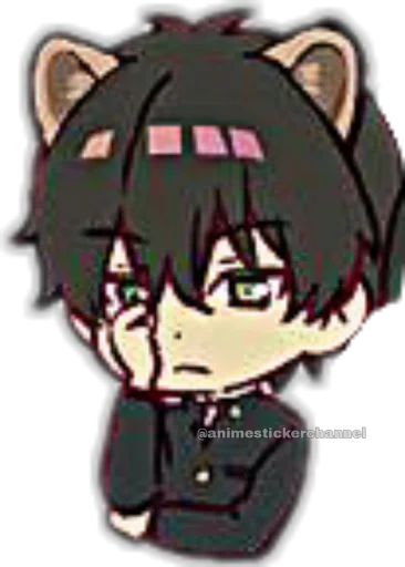 Стикер из набора HOTARO OREKI @animestickerchannel для Телеграм: Статические 🤔