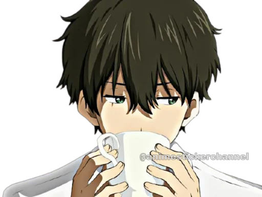 Стикер из набора HOTARO OREKI @animestickerchannel для Телеграм: Статические 😒