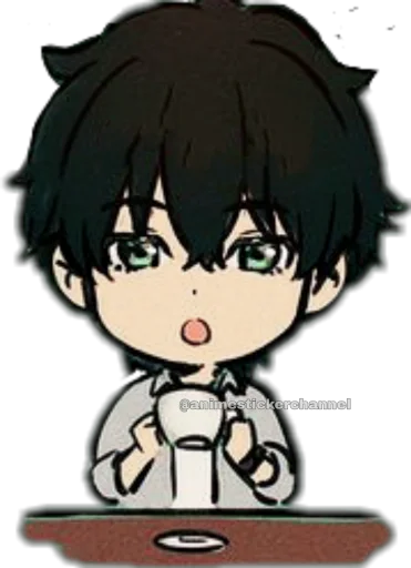 Стикер из набора HOTARO OREKI @animestickerchannel для Телеграм: Статические 😮