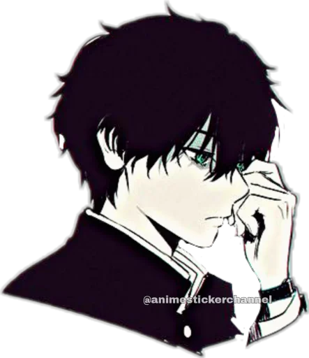 Стикер из набора HOTARO OREKI @animestickerchannel для Телеграм: Статические 🤔