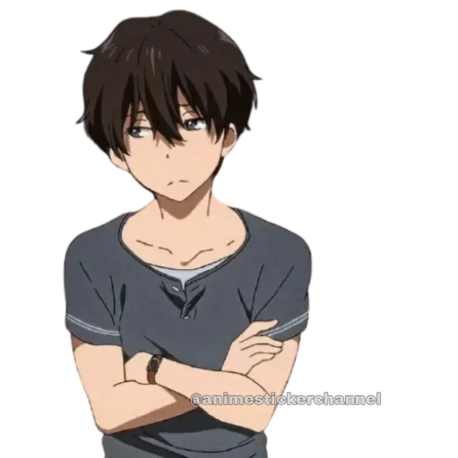 Стикер из набора HOTARO OREKI @animestickerchannel для Телеграм: Статические 😕
