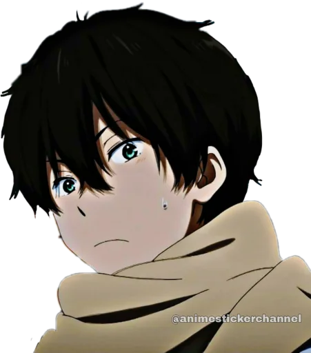 Стикер из набора HOTARO OREKI @animestickerchannel для Телеграм: Статические 😅