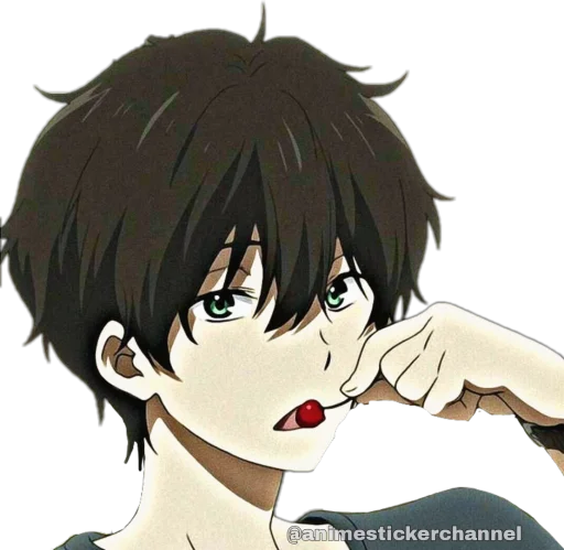 Стикер из набора HOTARO OREKI @animestickerchannel для Телеграм: Статические 😏