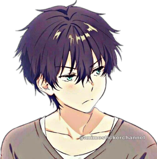 Стикер из набора HOTARO OREKI @animestickerchannel для Телеграм: Статические 😕