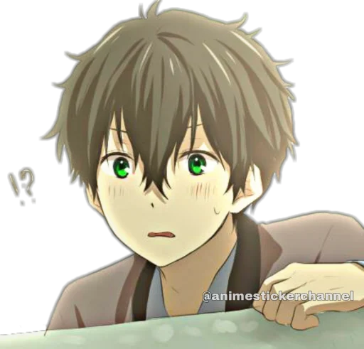Стикер из набора HOTARO OREKI @animestickerchannel для Телеграм: Статические 😅