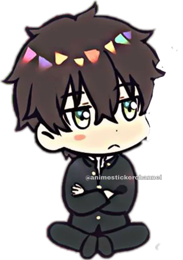 Стикер из набора HOTARO OREKI @animestickerchannel для Телеграм: Статические 🤔