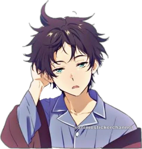 Стикер из набора HOTARO OREKI @animestickerchannel для Телеграм: Статические 😑
