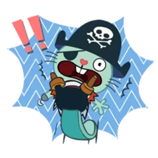 Стикер из набора Happy Tree Friends для Телеграм: Статические 😧
