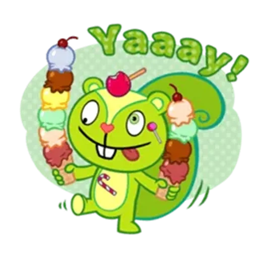 Стикер из набора Happy Tree Friends для Телеграм: Статические 😋