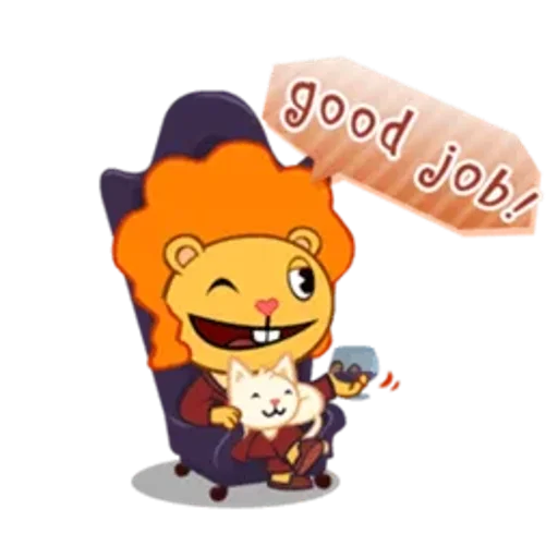 Стикер из набора Happy Tree Friends для Телеграм: Статические 😏