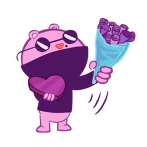 Стикер из набора Happy Tree Friends для Телеграм: Статические 😘