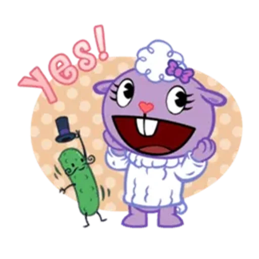 Стикер из набора Happy Tree Friends для Телеграм: Статические ☺
