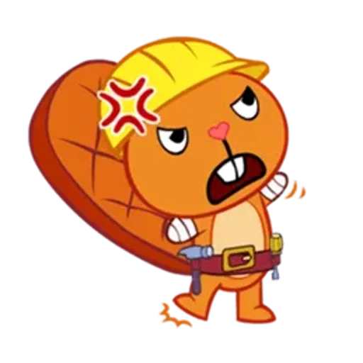 Стикер из набора Happy Tree Friends для Телеграм: Статические 😤