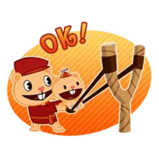 Стикер из набора Happy Tree Friends для Телеграм: Статические 😄