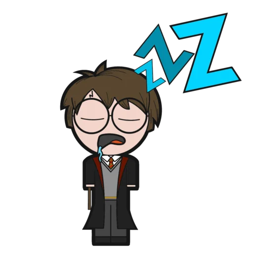 Стикер из набора HARRY POTTER @amadolls для Телеграм: Статические 😴