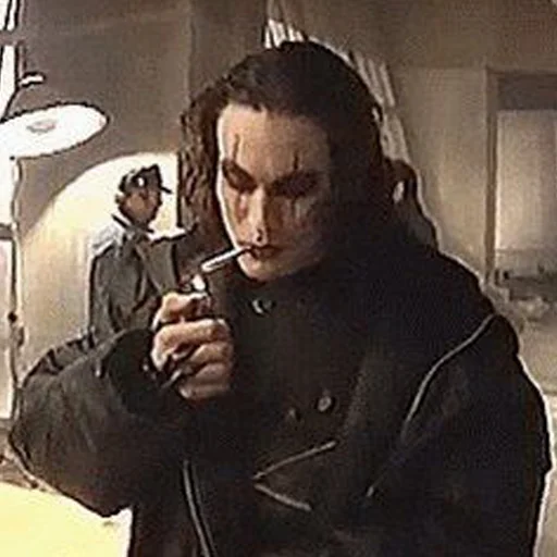 Стикер из набора The Crow 1994(by pourmecoffe) для Телеграм: Статические 🤔