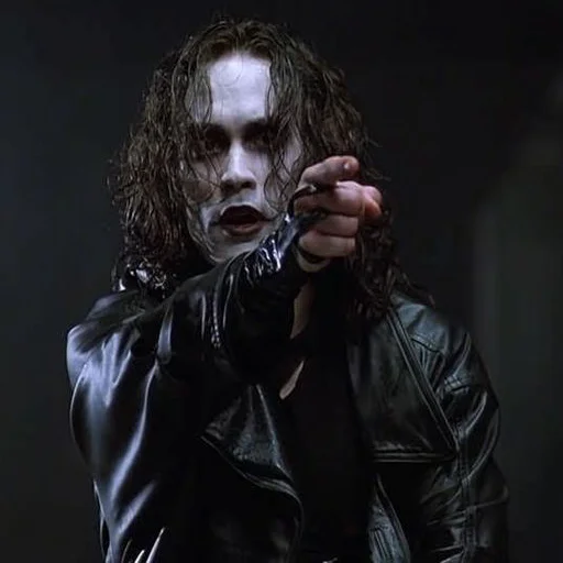 Стикер из набора The Crow 1994(by pourmecoffe) для Телеграм: Статические 🫨