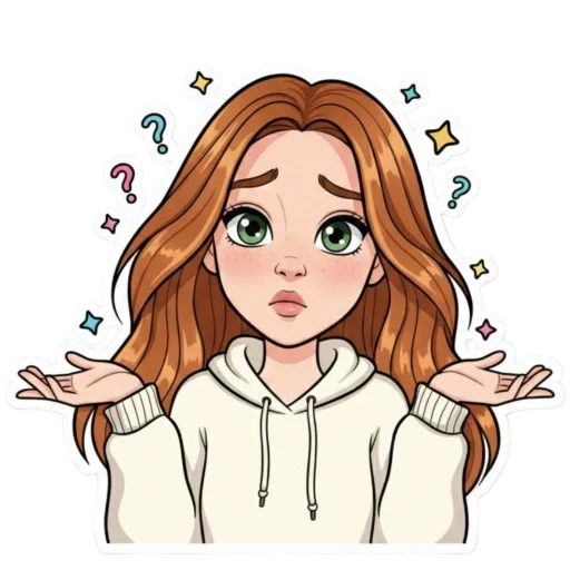 Стикер из набора Irinka @moy_yslygi для Телеграм: Статические 🤷♀️