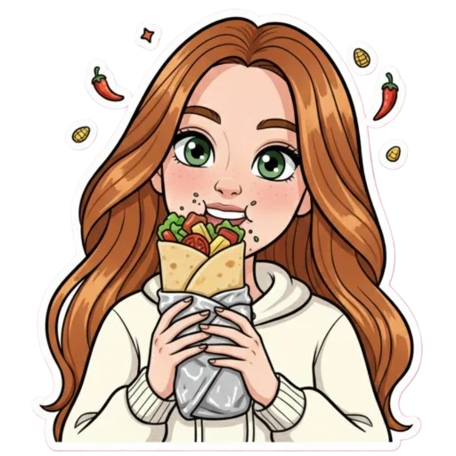 Стикер из набора Irinka @moy_yslygi для Телеграм: Статические 🌯
