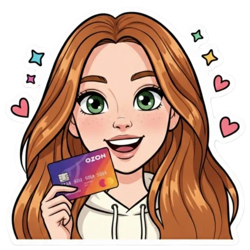 Стикер из набора Irinka @moy_yslygi для Телеграм: Статические 💳