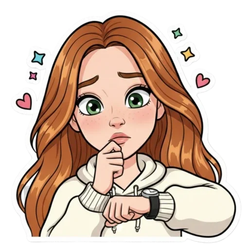 Стикер из набора Irinka @moy_yslygi для Телеграм: Статические ⌛