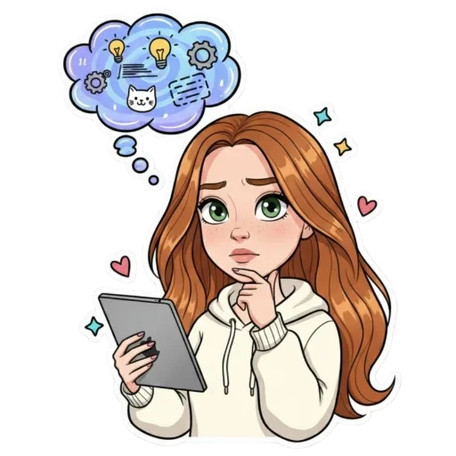 Стикер из набора Irinka @moy_yslygi для Телеграм: Статические 💡